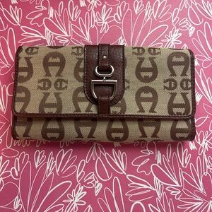 Etienne Aigner Brown and Tan Wallet